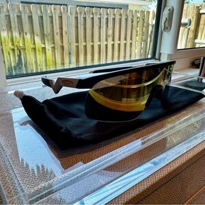 Kids Oakley Black Frame with Yellow/Gold Lens Sunglasses